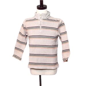 ✨️ Gymboree Boys Half Zip Pullover Sweater Size 4 Tan Striped